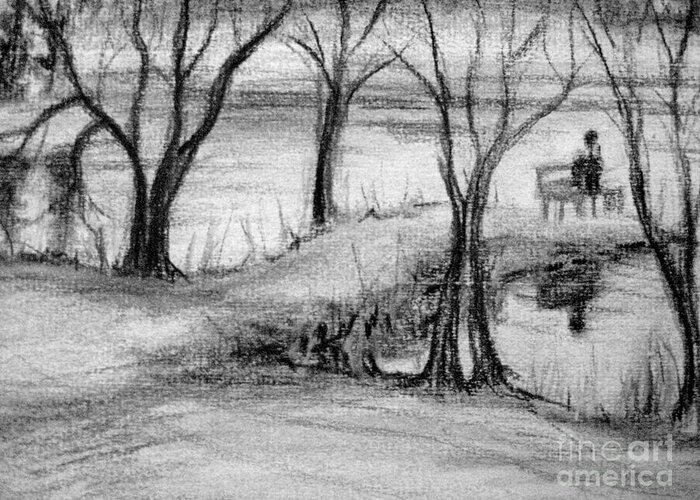 Pastel Greeting Card featuring the photograph Lake Watcher by Gretchen Allen