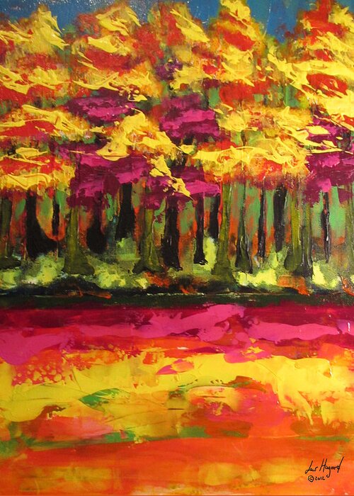 Landscape Greeting Card featuring the painting Landscape 1 of 2012 by Lew Hagood