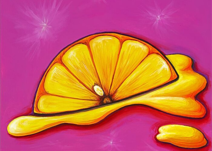 Lemon Greeting Card featuring the painting Lemon Fresh by David Junod