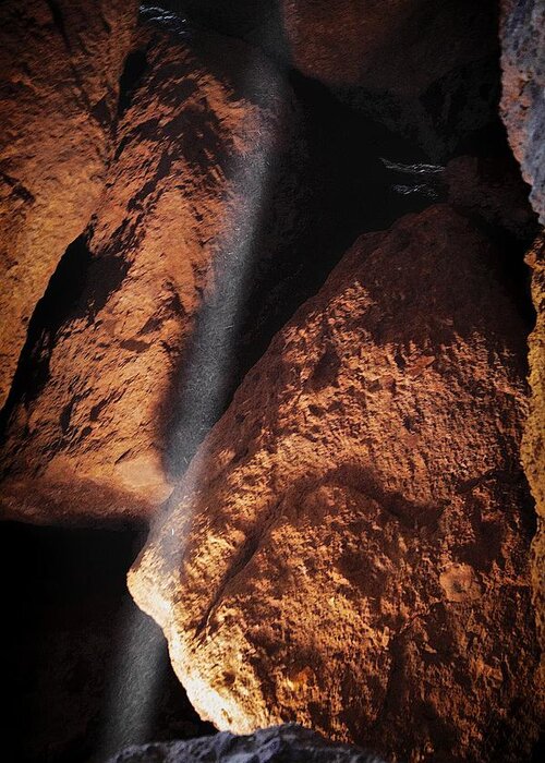 Cave Greeting Card featuring the photograph Light Saber by Joseph Urbaszewski