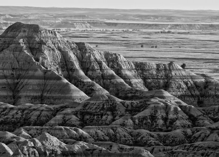 South Dakota Badlands Greeting Card featuring the photograph Line Them Up by Wilma Birdwell