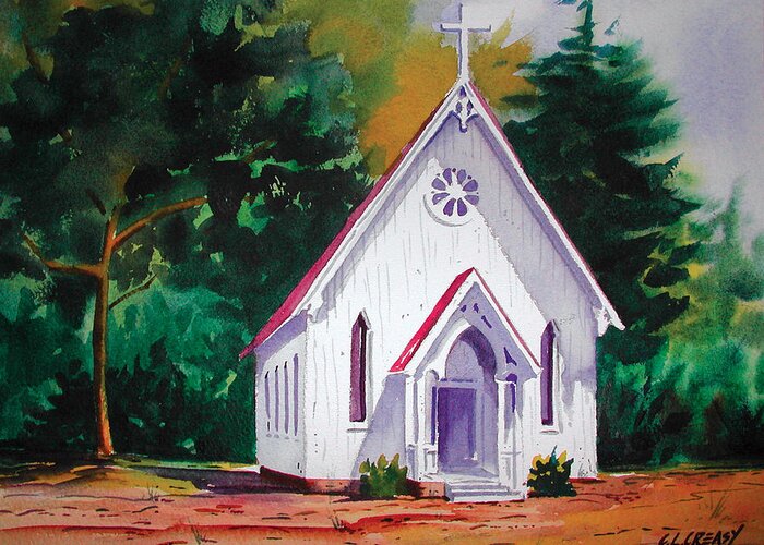 Little Country Church Painting By Chuck Creasy