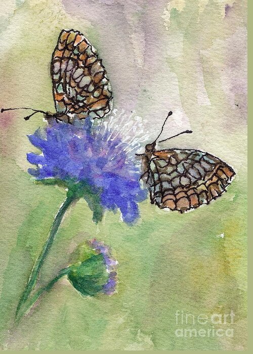 Butterflies Greeting Card featuring the painting Little Dainties by Suzanne Krueger