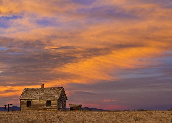 North Greeting Card featuring the photograph Little House On The Colorado Prairie 2 by James BO Insogna