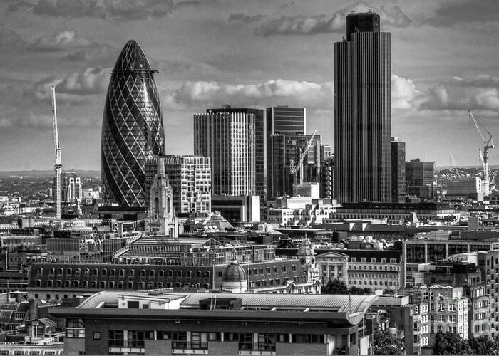 London Greeting Card featuring the photograph London Skyline BW I by Jack Torcello
