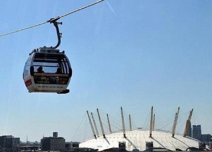 Emiratesairline Greeting Card featuring the photograph #london2012 #london #olympics #o2arena by Nerys Williams