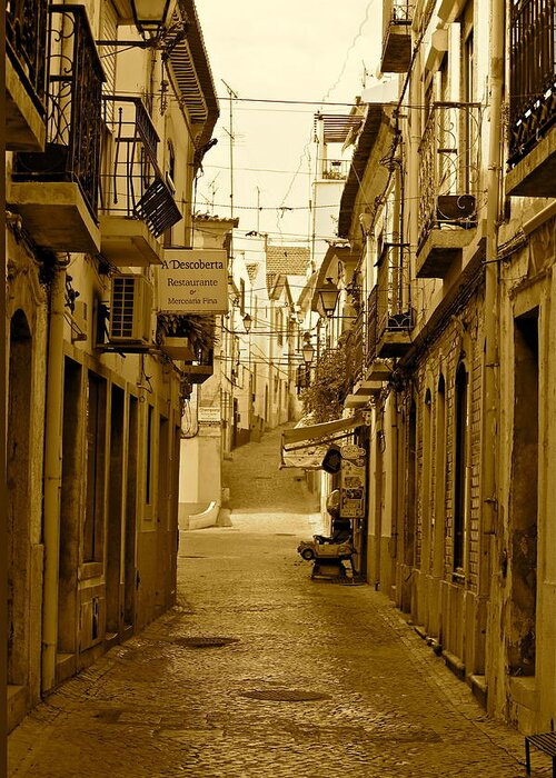 Portugal Greeting Card featuring the photograph Lonely Street by Michael Cinnamond