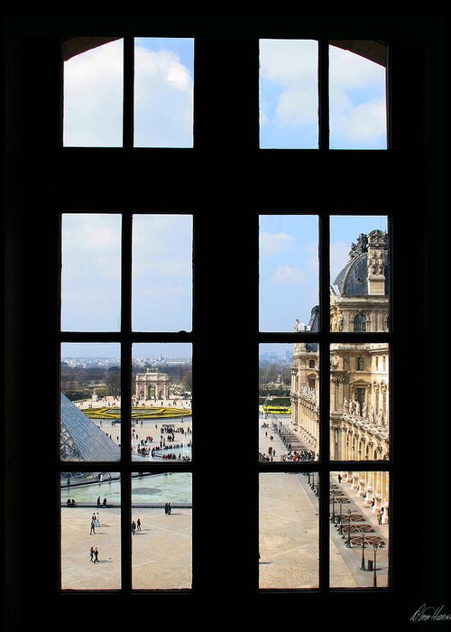 Louvre Greeting Card featuring the photograph Louvre Window by Diana Haronis