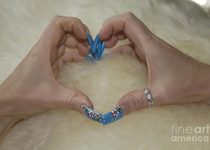 Landscape Greeting Card featuring the photograph Love Shown in Nails by Donna L Munro