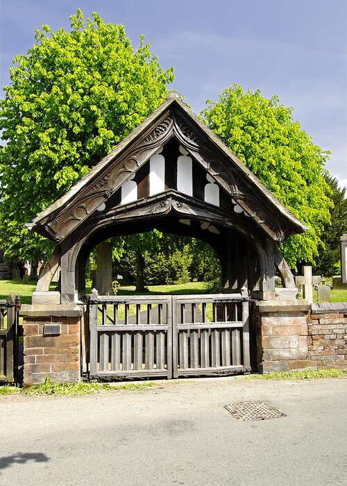 Trees Greeting Card featuring the photograph Lychgate of All Saints Church - Alrewas by Rod Johnson