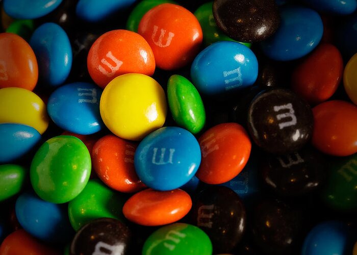 M&ms Greeting Card featuring the photograph M and M's by Rick Berk