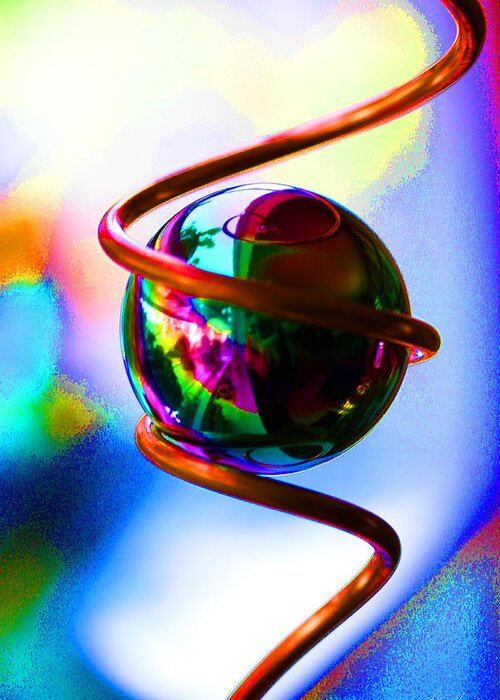 Ball Greeting Card featuring the photograph Magical Sphere by Diana Haronis