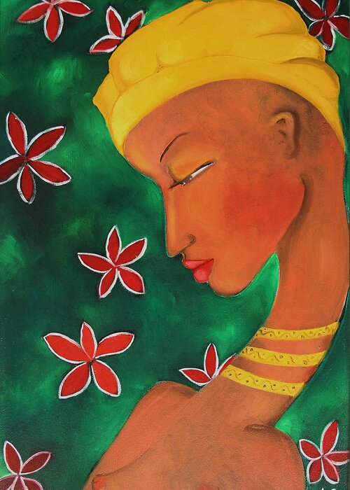Africa Greeting Card featuring the painting Mal d'Africa 2010 by Simona Mereu