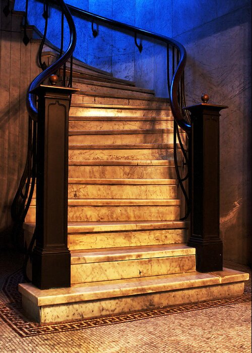 Marble Greeting Card featuring the photograph Marble Stairs by Michelle Joseph-Long