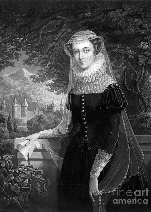 History Greeting Card featuring the photograph Mary Queen Of Scots by Photo Researchers