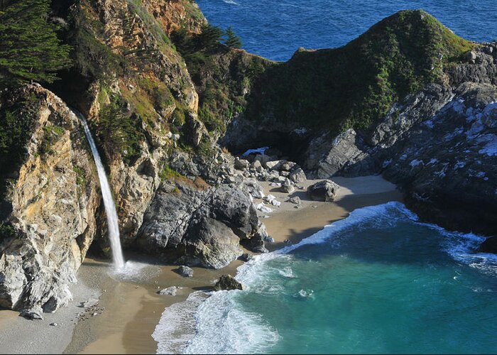 Ca Greeting Card featuring the photograph McWay Falls by Lynn Bauer
