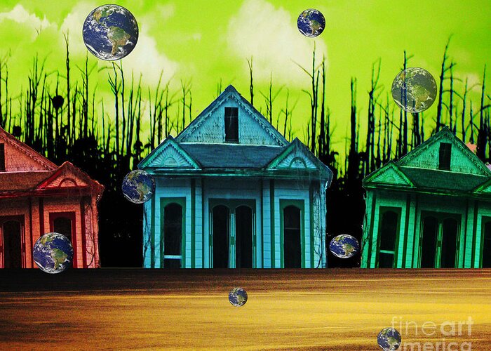 Earth Greeting Card featuring the digital art Means of Escape by Lizi Beard-Ward