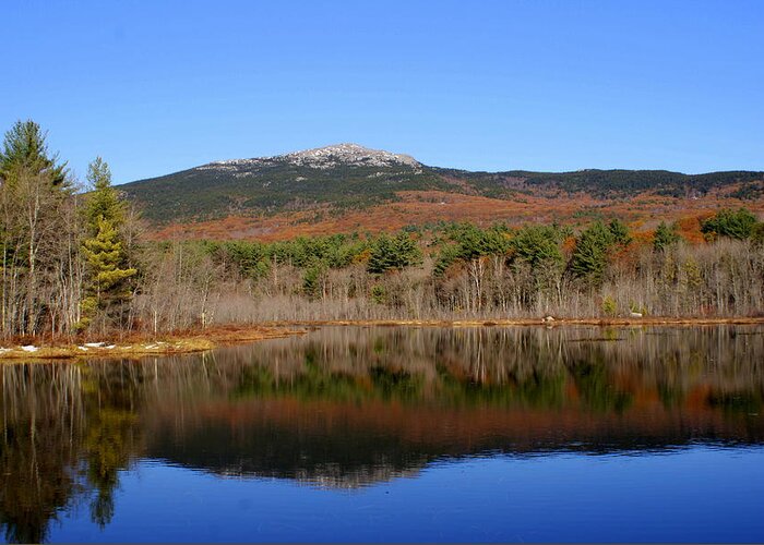 Mountain Greeting Card featuring the photograph Monadnock in late Fall by Lois Lepisto