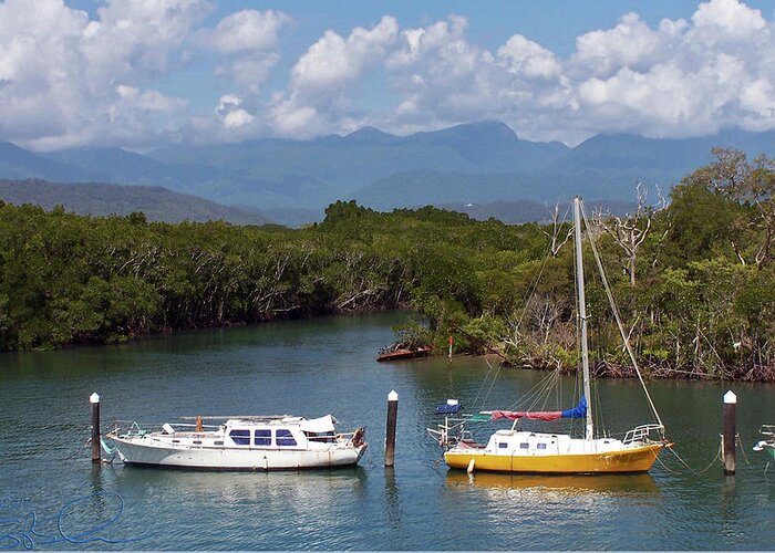 Port Douglas Greeting Card featuring the photograph Moorings by S Paul Sahm