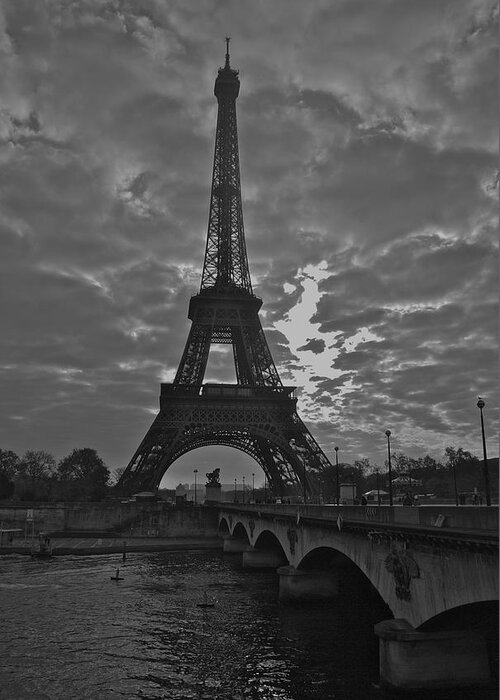 Eiffel Tower Greeting Card featuring the photograph Morning Light by Eric Tressler