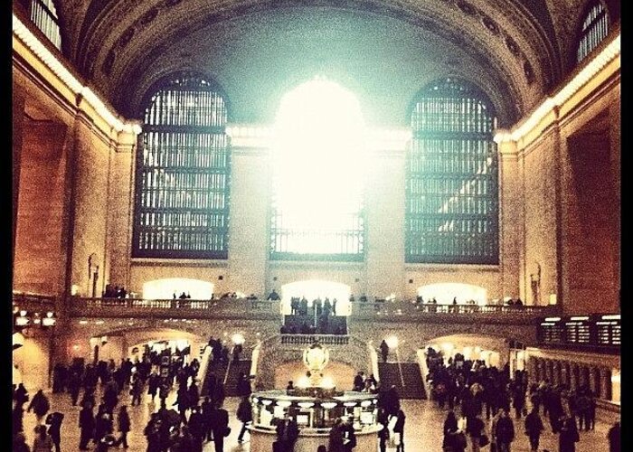 Grand Central Greeting Card featuring the photograph Morning Rush by Lizzy M
