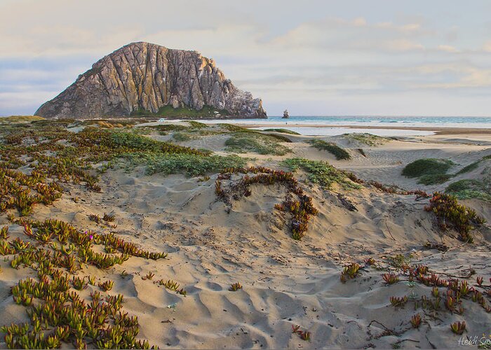America Greeting Card featuring the photograph Morro Rock by Heidi Smith