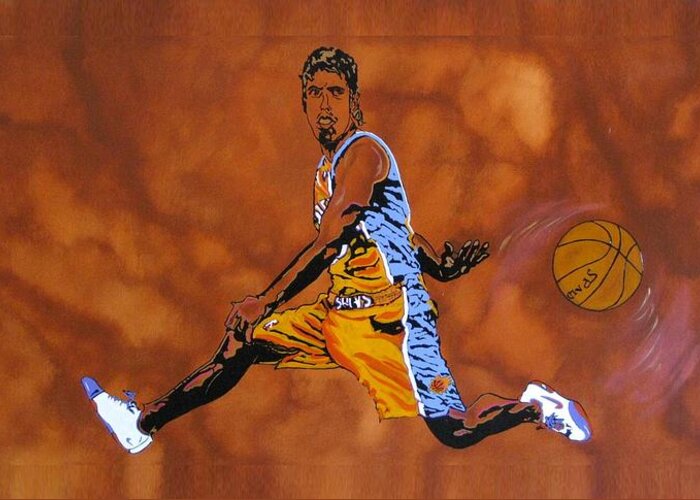 Sports Greeting Card featuring the painting Mr Assist Steve Nash by Bill Manson