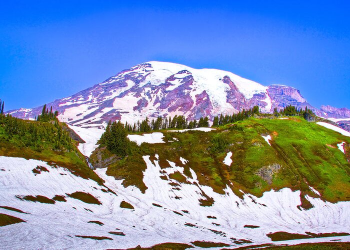 Mount Rainier Greeting Card featuring the photograph Mt. Rainier IV by David Patterson