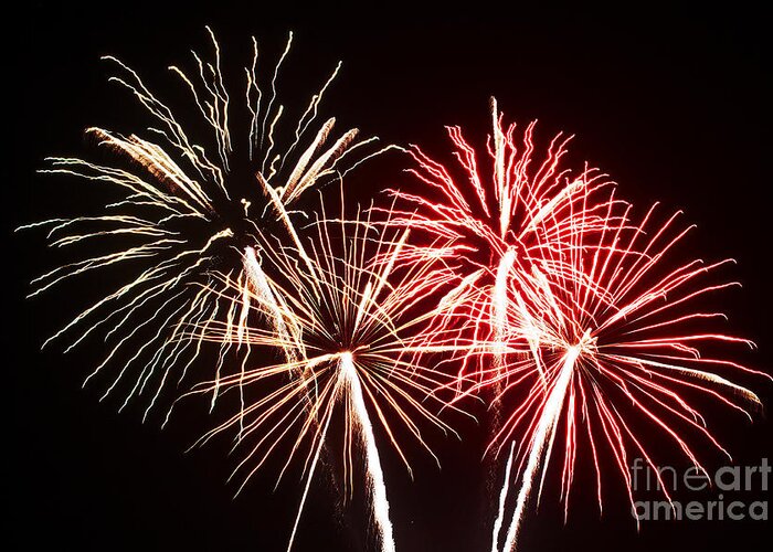 Fireworks Greeting Card featuring the photograph Multiple colors by Agusti Pardo Rossello