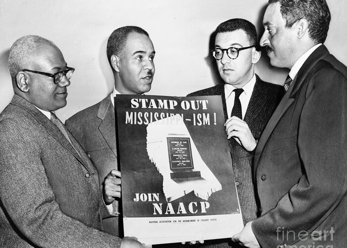 1956 Greeting Card featuring the photograph Naacp Leaders, 1956 by Granger