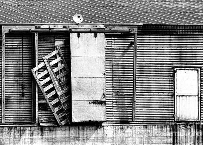 Architectural Greeting Card featuring the photograph Neglected Grunge BW by Lawrence Burry