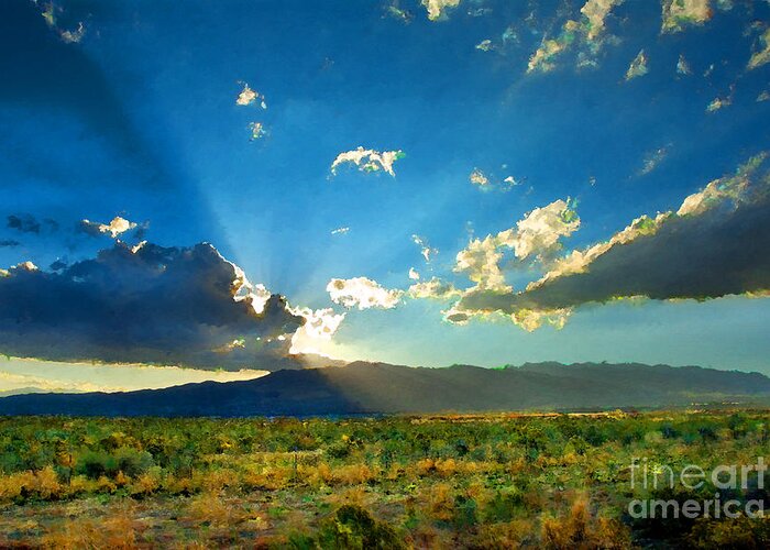 New Mexico Greeting Card featuring the photograph New Mexico Desert by Betty LaRue