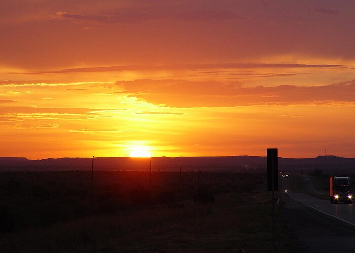 New Mexico Sunrise Greeting Card featuring the photograph New Mexico Sunrise by Elizabeth Sullivan