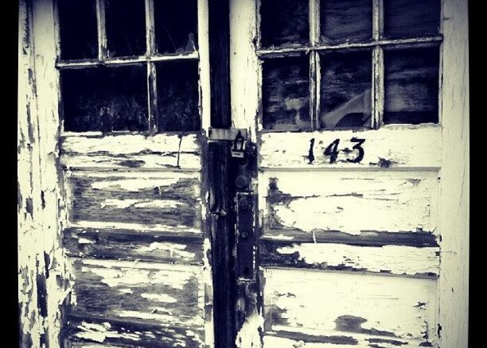Newflorence Greeting Card featuring the photograph #newflorence#abandoned by Kellie Hoffman