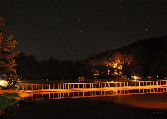 Bridge Greeting Card featuring the photograph Night Bridge by Kay Lovingood