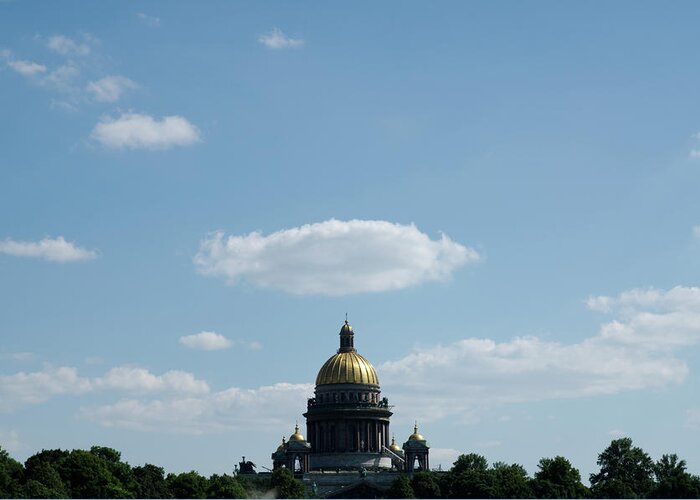 Cloud Greeting Card featuring the photograph Nimbus over Saint Isaac's Cathedral by Michael Goyberg