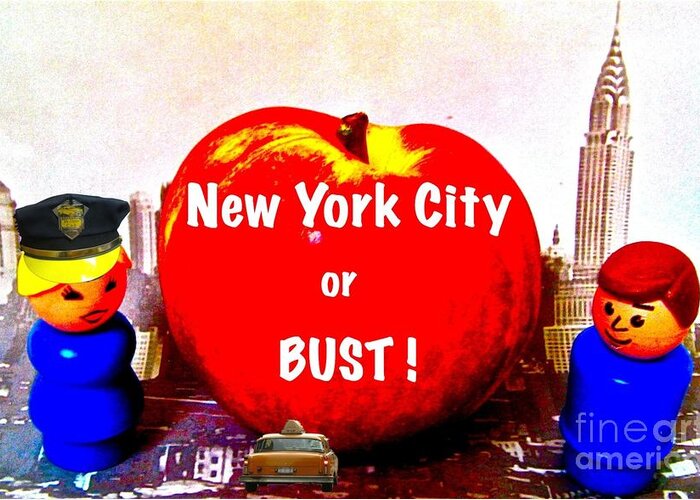 New York City Greeting Card featuring the photograph NYC or BUST by Ricky Sencion