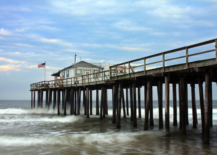 Ocean Grove Greeting Card featuring the photograph OG Pier by Jeff Bord