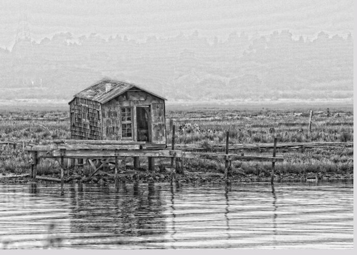 Shack Greeting Card featuring the photograph Old Shack at Woodley Island by Betty Depee