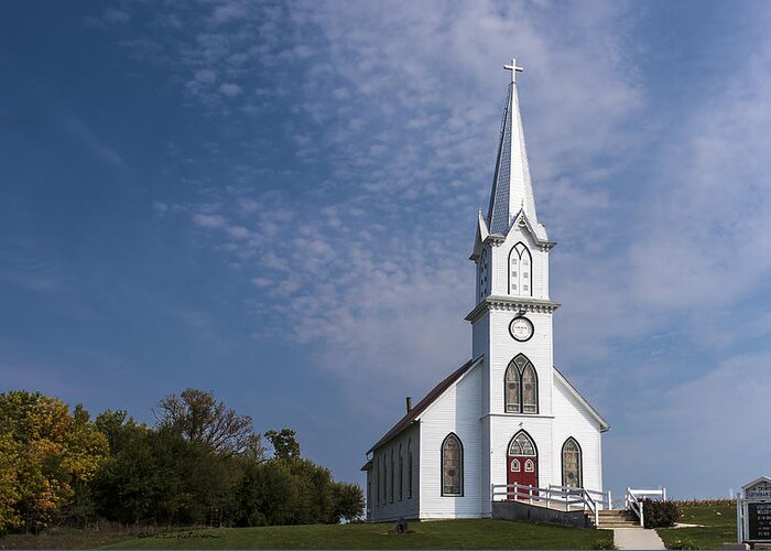 Country Church Greeting Card featuring the photograph Old Time Religon by Ed Peterson