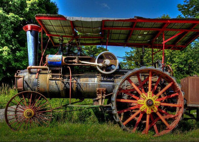 Steam Engine Greeting Card featuring the photograph Old Tractor by Nick Mares