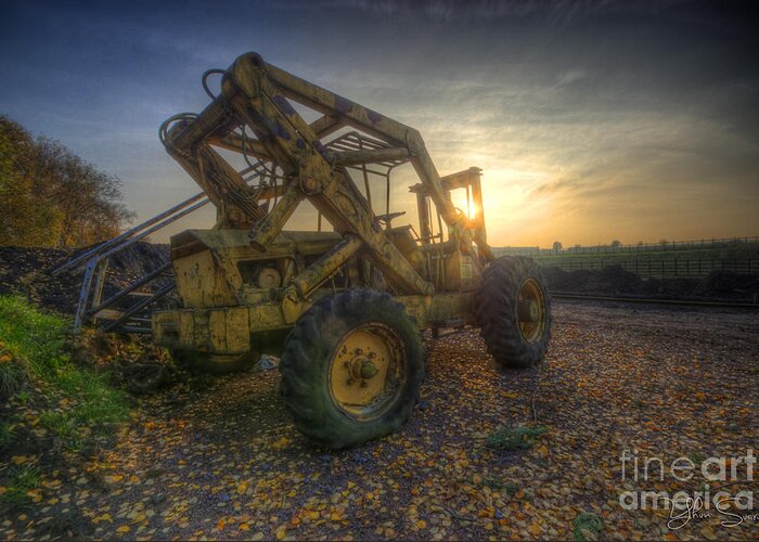 Art Greeting Card featuring the photograph Oldskool Forklift by Yhun Suarez