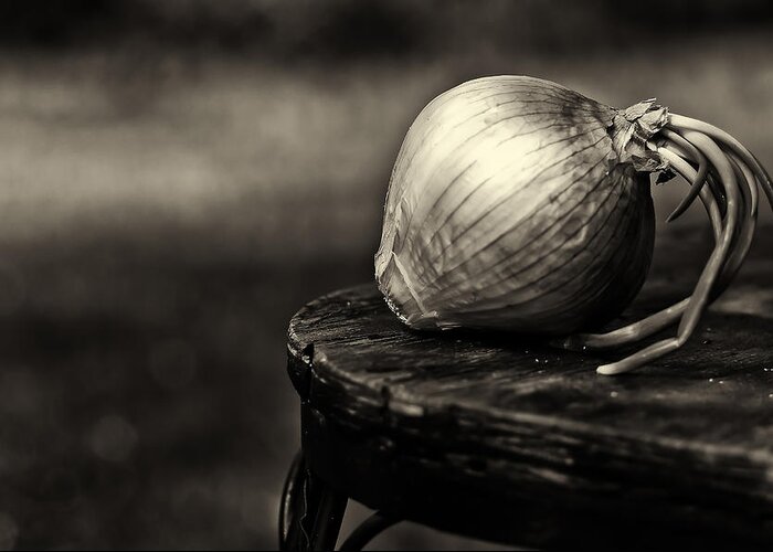 Da*55 1.4 Greeting Card featuring the photograph Onion by Lori Coleman