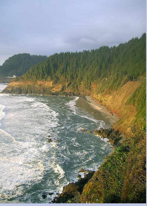Oregon Greeting Card featuring the photograph Oregon Coastline by Margaret Pitcher