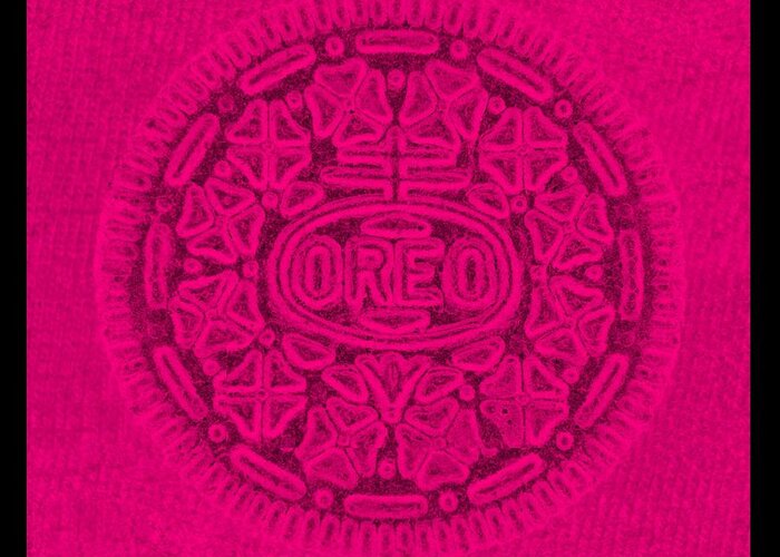 Oreo Greeting Card featuring the photograph OREO in HOT PINK by Rob Hans