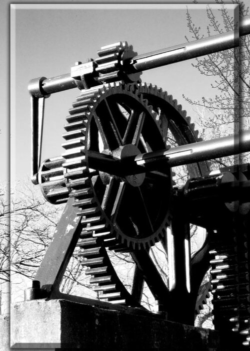 Gears Greeting Card featuring the photograph Outer Workings by Greg Fortier