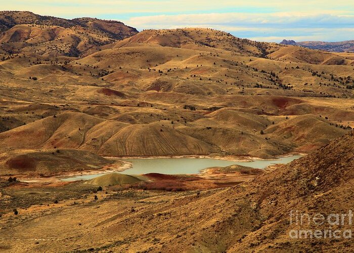John Day Fossil Beds Greeting Card featuring the photograph Paint Around The Lake by Adam Jewell