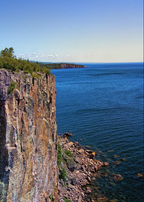 Palisade Head Greeting Card featuring the photograph Palisade Head Cliffs by Bill and Linda Tiepelman