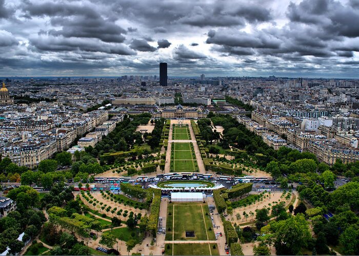 Paris Greeting Card featuring the photograph Paris from Above by Edward Myers