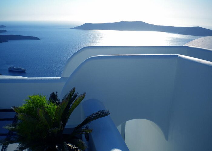 Colette Greeting Card featuring the photograph Peaceful Sunset Santorini by Colette V Hera Guggenheim